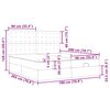vidaXL Otomanski posteljni okvir z vzmetnicami črn 180x200cm žamet