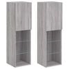 vidaXL TV omarica z LED lučkami 2 kosa siva sonoma 30,5x30x102 cm