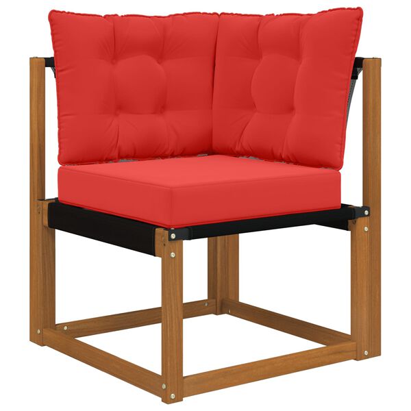 vidaXL Zunanja blazina za kavč 3 pcs Rdeča Poliester