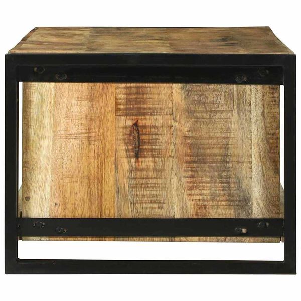 vidaXL Klubska miza Rjava 120 x 50 x 38 cm Masiven les manga