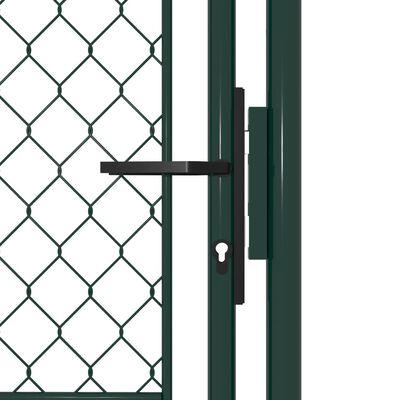 vidaXL Vrtna vrata iz jekla 100x150 cm zelena