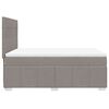 vidaXL Box spring postelja z vzmetnico taupe 160x200 cm blago
