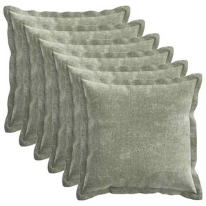 vidaXL Prevleka za blazino 6 kos HOUTEN Zelena 30 x 30 cm