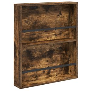 vidaXL Regal za revije Dimljeni oreh 60 x 12 x 70 cm Inženirski les