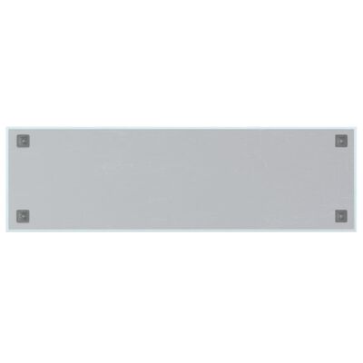 vidaXL Stenska magnetna tabla bela 100x30 cm kaljeno steklo