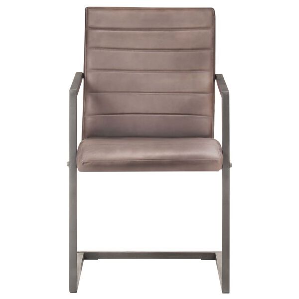 vidaXL Nihajni jedilni stoli 4 kosi rjavo pravo usnje