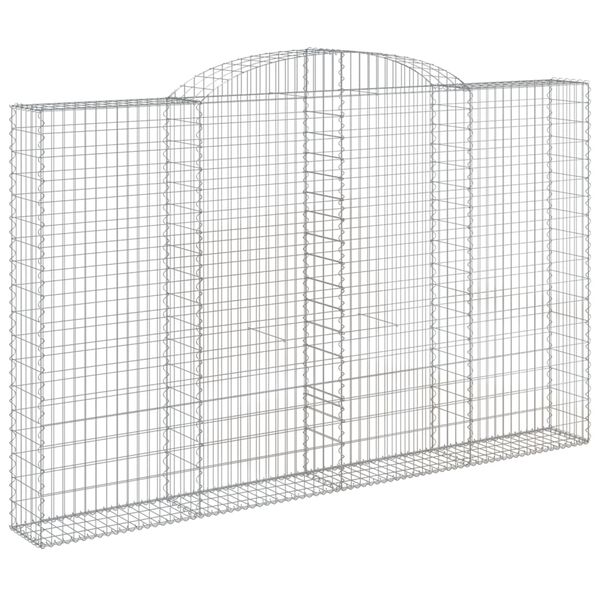 vidaXL Obokane gabion košare 5 kosov 300x30x180/200cm pocinkano železo