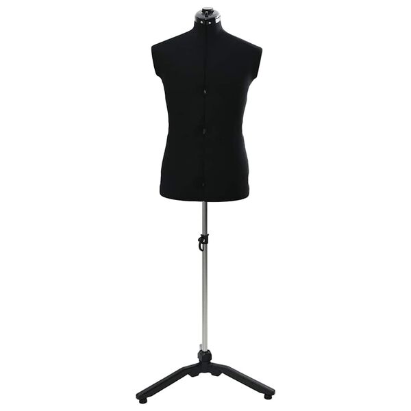 vidaXL Prilagodljiv obrazec obleke za ženske Črna 37.5-45.5 palca