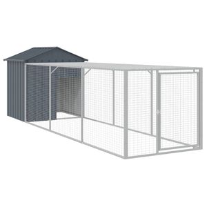 vidaXL Koko&scaron;njak z izhodom antracit 117x405x123 cm pocinkano jeklo