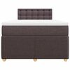 vidaXL Box spring postelja z vzmetnico temno rjava 120x190 cm blago