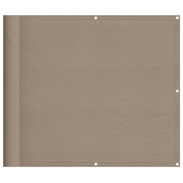 vidaXL Balkonsko platno taupe 90x1000 cm 100 % poliestrski oxford
