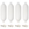 vidaXL Odbijač za čoln 4 kosi bela &Oslash; 14x50 cm PVC