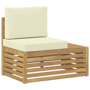vidaXL Enote zunanjega sekcijskega kavča Bela in krem 91 x 63 x 73 cm
