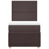 vidaXL Box spring postelja z vzmetnico temno rjav 90x190 cm blago