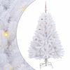 vidaXL Umetno Zložljivo Božično Drevo Bela 150 cm PVC in jeklo