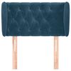 vidaXL Vzglavje z u&scaron;esi temno modro 83x23x78/88 cm žamet