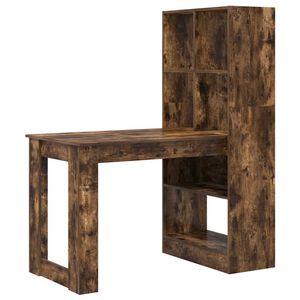 vidaXL Miza Dimljeni oreh Inženirski les 122 x 67 x 145 cm