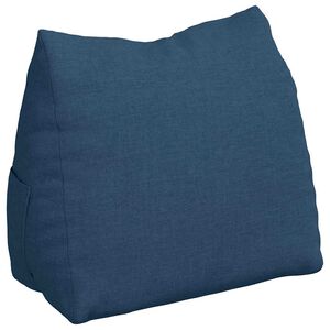 vidaXL Poglavni vzglavnik Modra 60 x 20 x 50 cm blago