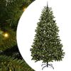 vidaXL Umestno božično drevo 240 cm 300 LED Toplo bela PVC in jeklo