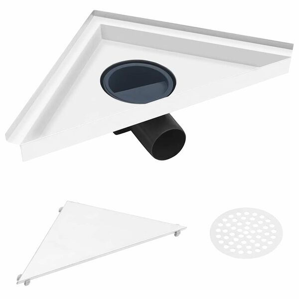 vidaXL Odtok za tu&scaron; z 2 v 1 pokrovom 25x25 cm nerjaveče jeklo