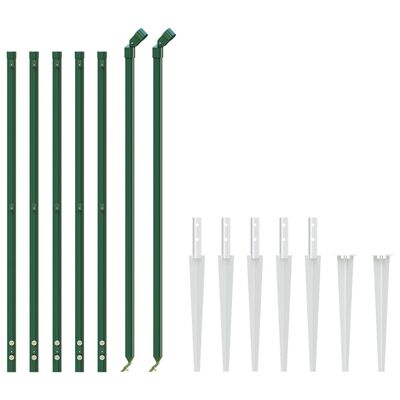 vidaXL Žična ograja s konicami za postavitev zelena 0,8x10 m