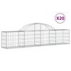 vidaXL Obokane gabion ko&scaron;are 20 kosi 200x30x40/60 cm pocinkano železo