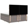 vidaXL Box spring postelja z vzmetnico taupe 180x200 cm blago