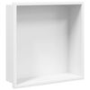 vidaXL Ni&scaron;a za tu&scaron; kabino mat bela 32x32x9 cm nerjaveče jeklo
