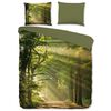 Good Morning Posteljnina WOODS 240x200/220 cm zelena