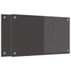 vidaXL Kuhinjski panel 2 pcs Temno siva 70 x 40 cm kaljeno steklo