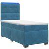 vidaXL Postelja boxspring z vzmetnico Modra 90 x 190 cm Žamet