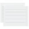 vidaXL Vrata za omarico z letvicami 2 kosa bela 39,5x49,4 cm borovina