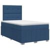 vidaXL Postelja boxspring z vzmetnico Modra 120 x 200 cm Blago