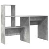 vidaXL Miza Betonsko siva Inženirski les 131,5 x 50 x 106,5 cm