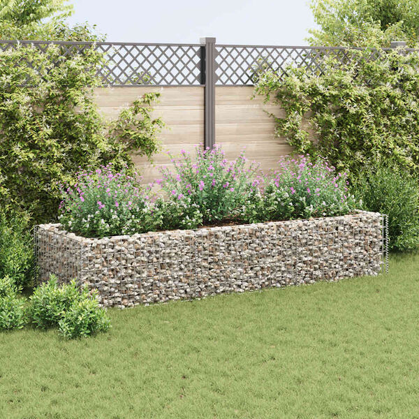 vidaXL Visoka greda gabion jeklo 270x90x50 cm