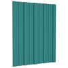 vidaXL Stre&scaron;ni panel 12 kos Zelena 60 x 45 cm Pocinkano jeklo