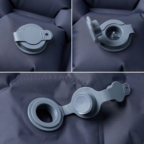 vidaXL Napihljivo ležišče za kampiranje za 1 osebo sivo 190x58x6 cm