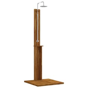 vidaXL Zunanji tu&scaron; 217 cm Trdna akacijeva les in nerjavna stole