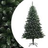 vidaXL Umetno Zložljivo Božično Drevo 150 cm PVC in kovina Mlečno