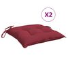 vidaXL Blazine za stole 2 kosa vinsko rdeče 40x40x7 cm oxford tkanina