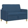 vidaXL Sofa s shrambo Modra 122 x 78 x 87 cm Poliester