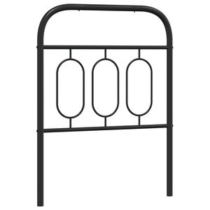 vidaXL Kovinsko nadomestno vzglavje črno 75 cm