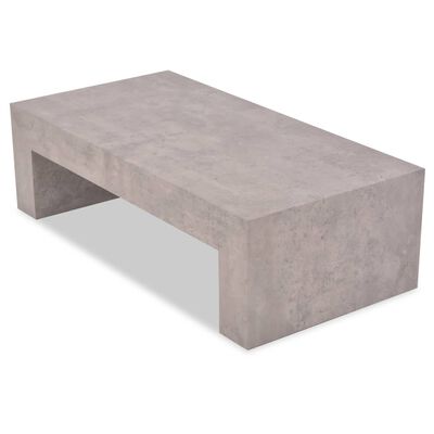 vidaXL Klubska mizica betonski videz 100x50x30 cm