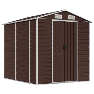vidaXL Vrtna lopa rjava 191x215x198 cm pocinkano jeklo