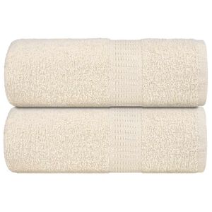 vidaXL Pralne brisače FROGN 2 kosa kremne 30x30 cm 360 g/m&sup2;