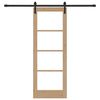 vidaXL Drsna vrata ORKDAL Naravna in črna 73,5 x 198,5 cm