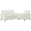 vidaXL Kavčna garnitura 2 pcs Krem Poliester