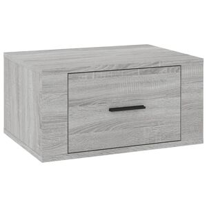 vidaXL Stenska nočna omarica siva sonoma 50x36x25 cm