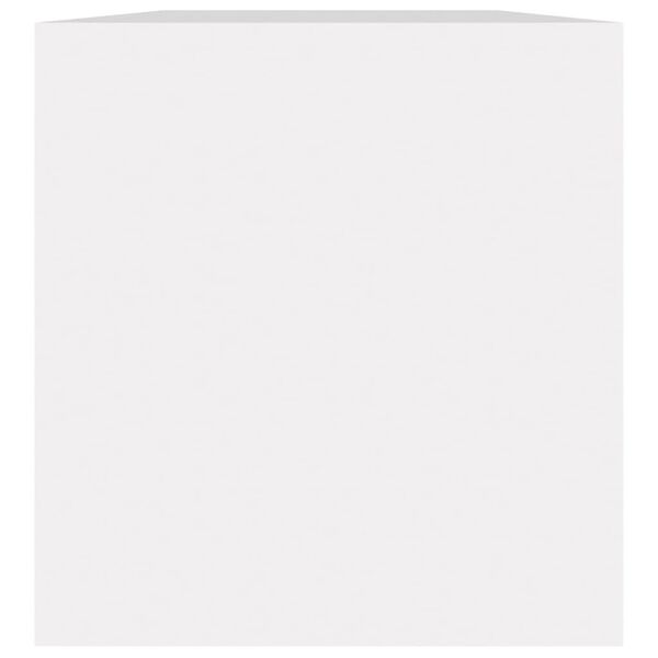 vidaXL &Scaron;katla za shranjevanje plo&scaron;č bela 71x34x36 cm konstruiran les