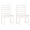 vidaXL Vrtni stol 2 kosa bele barve 50x48x91,5 cm trdna borovina